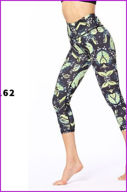 Dry Fit Sports Tights Printed Yoga Pants DE105 - Furdela