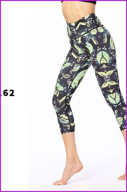 Dry Fit Sports Tights Printed Yoga Pants DE105 - Furdela