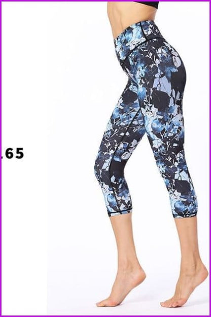 Dry Fit Sports Tights Printed Yoga Pants DE105 - Furdela