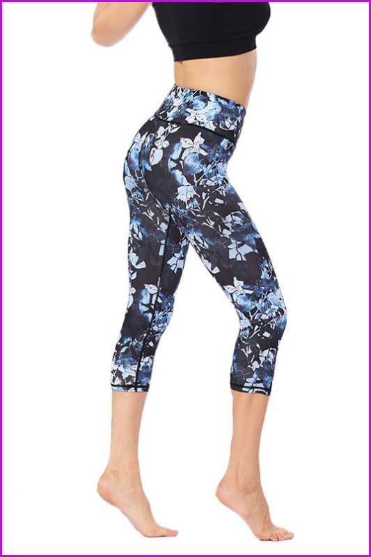 Dry Fit Sports Tights Printed Yoga Pants DE105 - Furdela