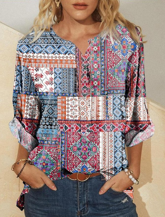 Loose Ethnic Others Casual Blouse OY53