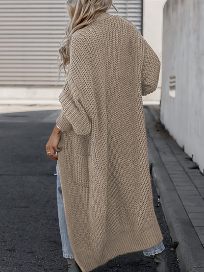 Solid Open Front Pocket Cardigan DN6321 Furdela