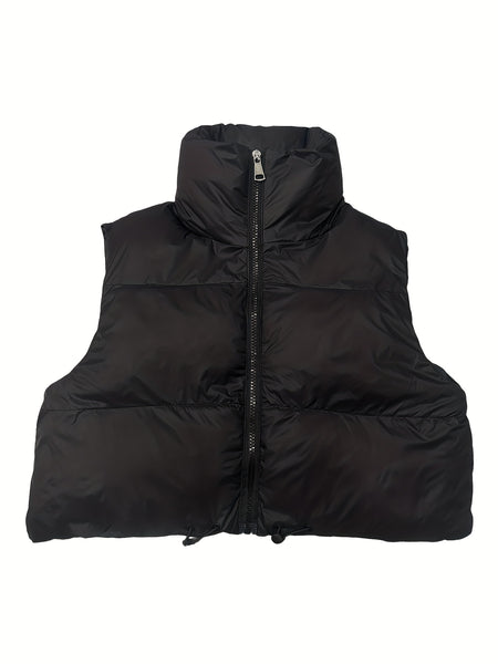Solid Zip Up Vest GH0573 Furdela