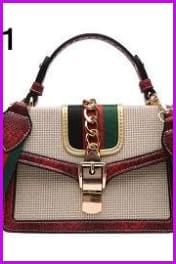 Elegant Lady Stripes Handbag Cross Body Bag F098 - Furdela