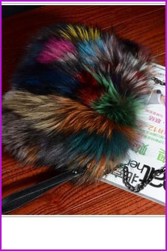 Evening Party Fox Fur Clutch Bags DF065 - Furdela Wholesale