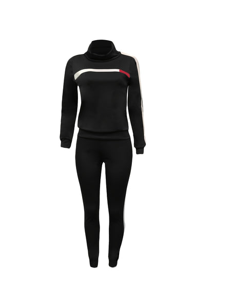 Striped Graphic 2 Piece Tracksuit Outfits LO7413 Furdela