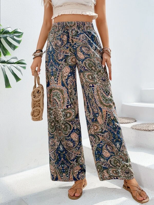 Boho Cashew Flowers Pants  QK86