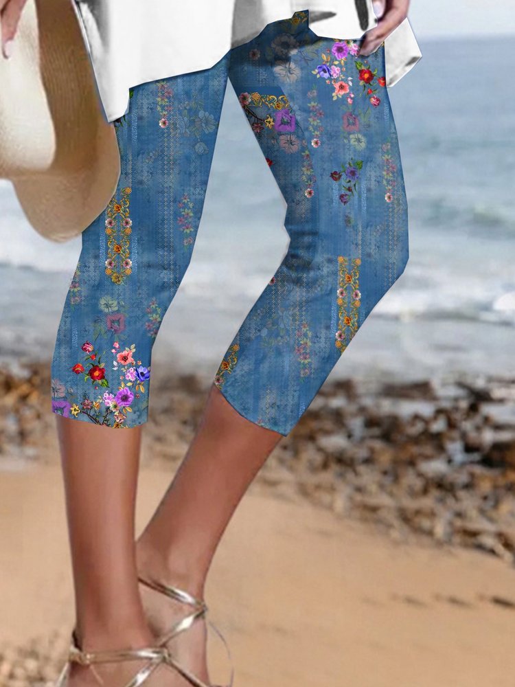 Loose Printing Vacation Leggings  WX107