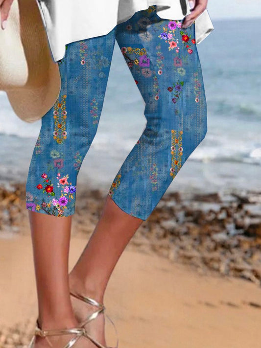 Loose Printing Vacation Leggings  WX107