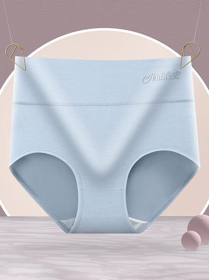 High Waist Cotton Underwear Breathable Abdomen Control Butt Lift Hip Lifting Wormwood Antibacterial Crotch Printed Briefs AA55