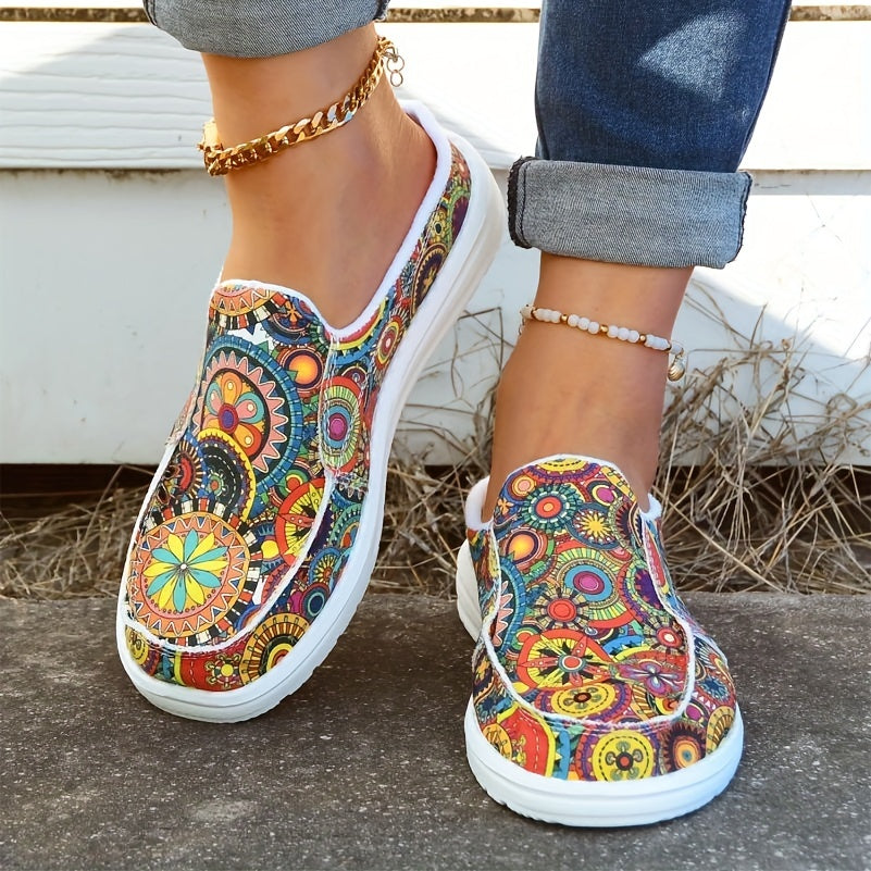 Women's Floral Print Canvas Shoes AT9852 Furdela