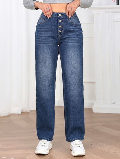 Fleece Liner Casual Straight Jeans TK7412 Furdela