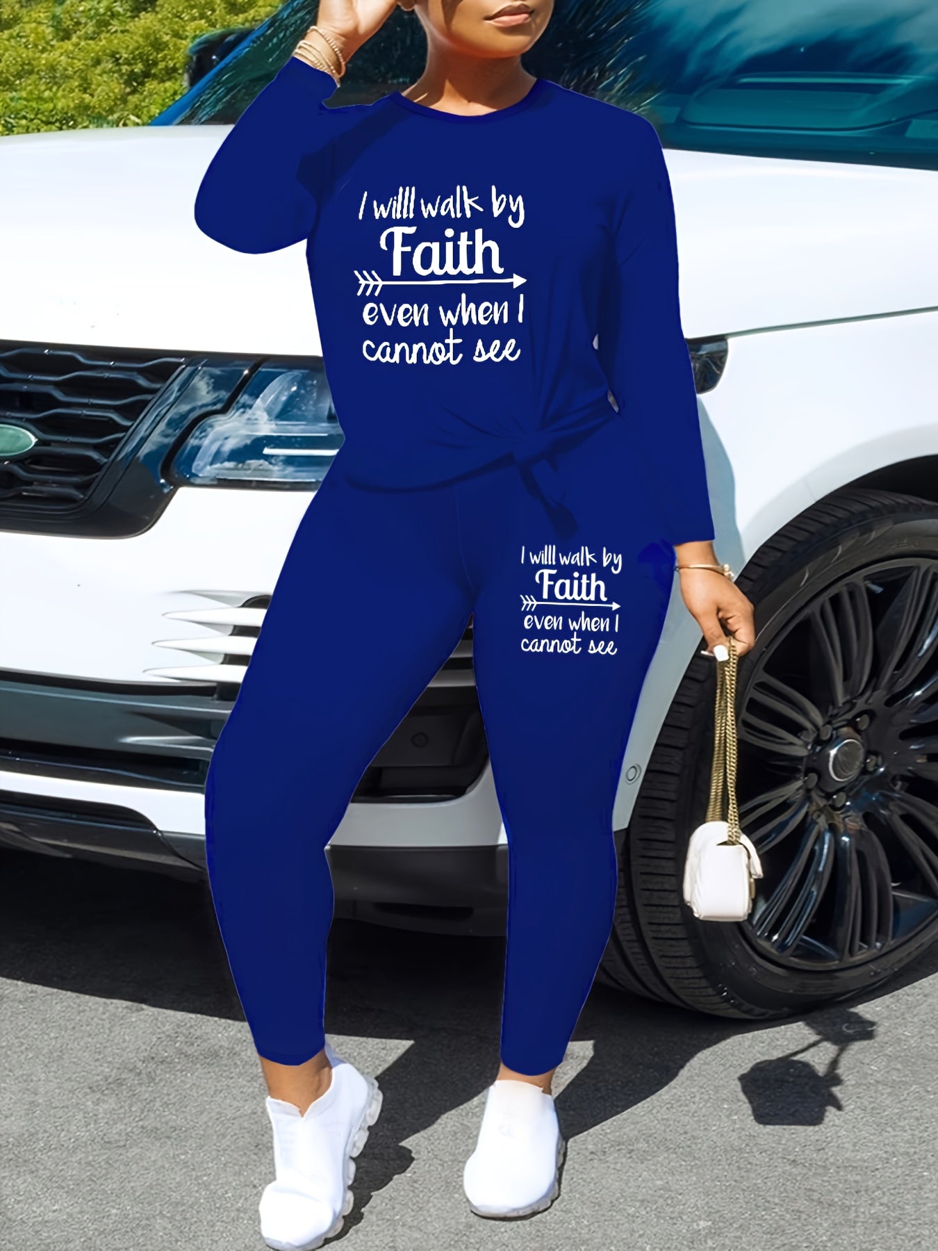 Letter Print Casual Two-piece Set TF8521 Furdela