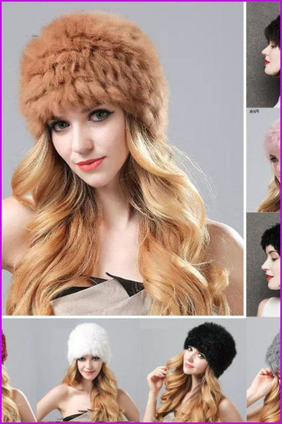 Fashion 8 Colors Rabbit Fur Hat - Furdela