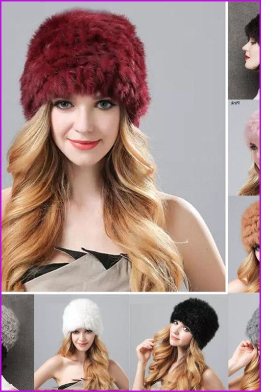 Fashion 8 Colors Rabbit Fur Hat - Furdela