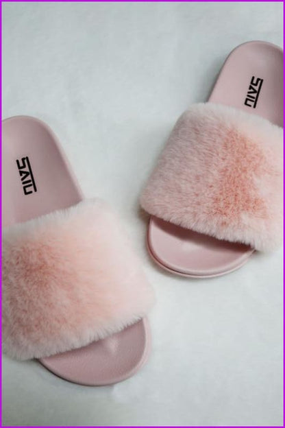 Fashion Fur Flat Slippers F810 - Furdela