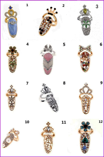 Fashion Jewelry Bowknot Nail Ring F1778 - Furdela