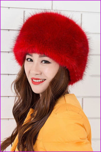 Faux Fox Fur Russian Cossack Style Cap - Furdela