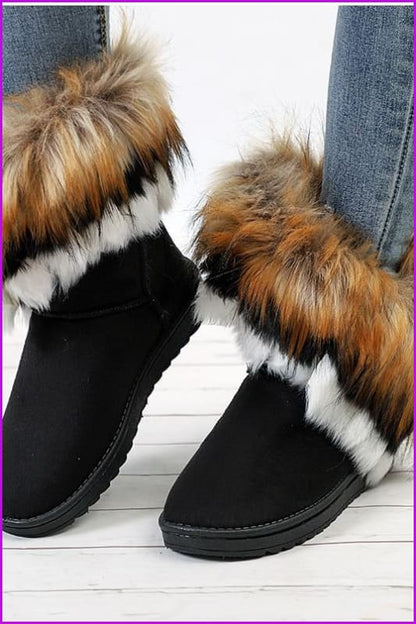 Faux Fur Ankle Booties F286 - Furdela Wholesale