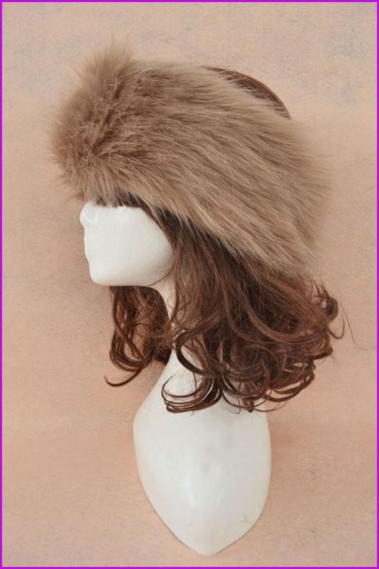 Faux Fur Headband Earwarmer Earmuffs Hat F1380 - Furdela