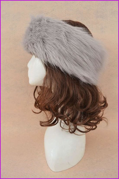 Faux Fur Headband Earwarmer Earmuffs Hat F1380 - Furdela