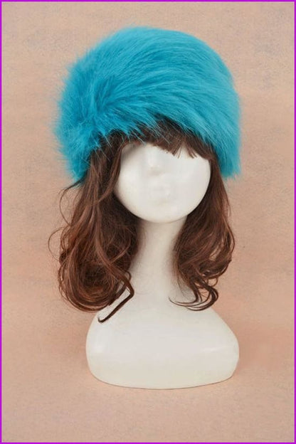 Faux Fur Headband Earwarmer Earmuffs Hat F1380 - Furdela