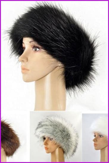 Faux Fur Headband Earwarmer Earmuffs Hat F1380 - Furdela