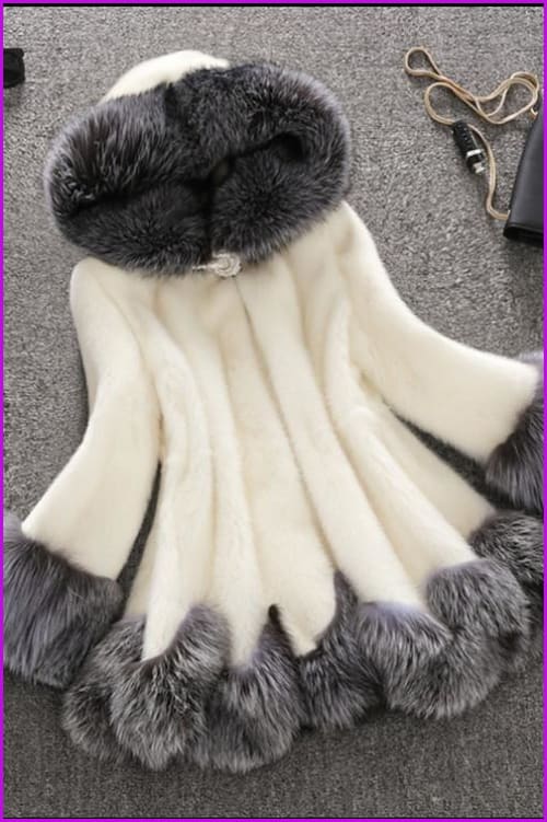 Faux Mink Fur Winter Women Cloak Cape F223 - Furdela