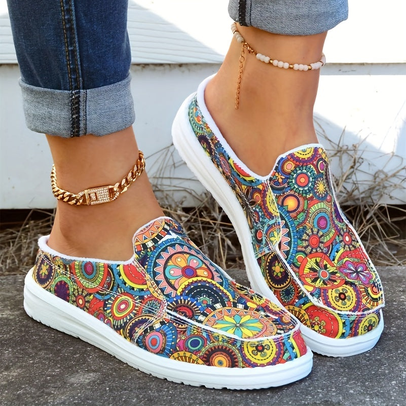 Women's Floral Print Canvas Shoes AT9852 Furdela