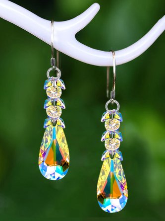 AB Color Crystal Drop Earrings Daily Casual Jewelry MMi46