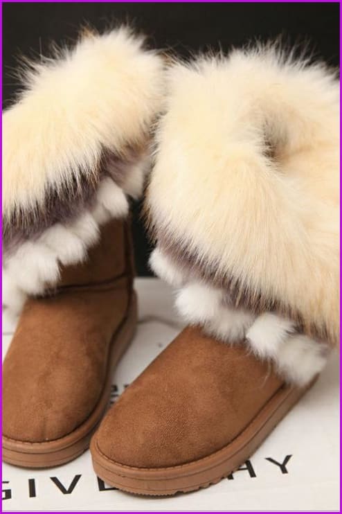 Flats Ankle Snow Boots DF063 - Furdela Wholesale