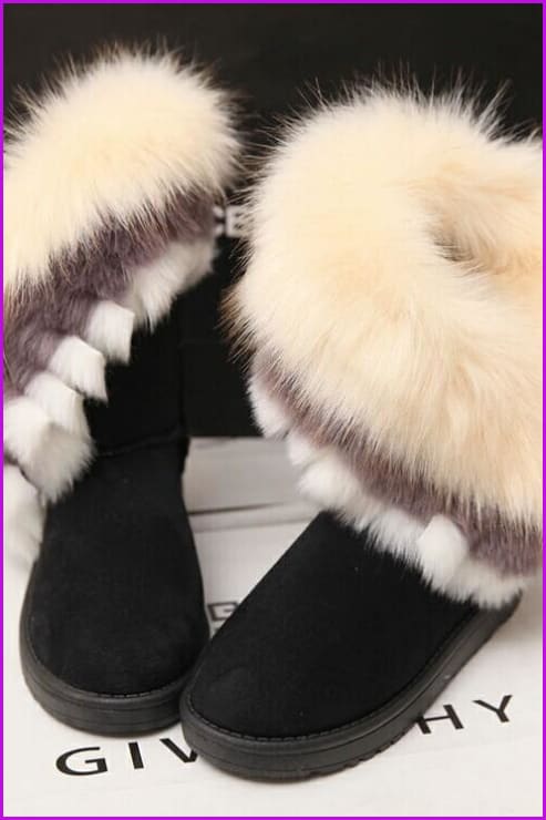 Flats Ankle Snow Boots DF063 - Furdela Wholesale