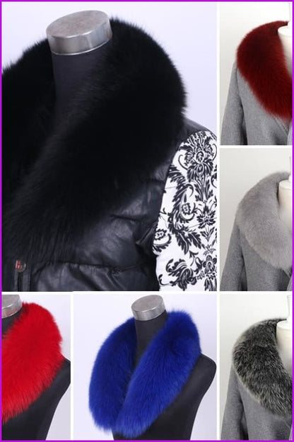 Fox Fur Collar Scarf DO1234 - Furdela