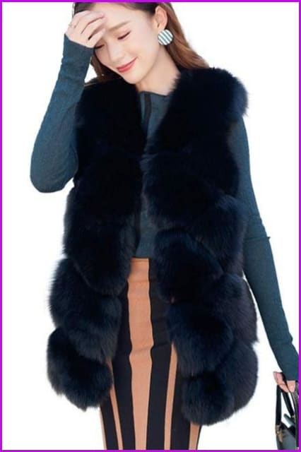 Fox Fur Gilet 70cm - Furdela