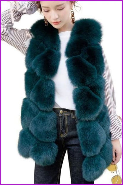 Fox Fur Gilet 70cm - Furdela