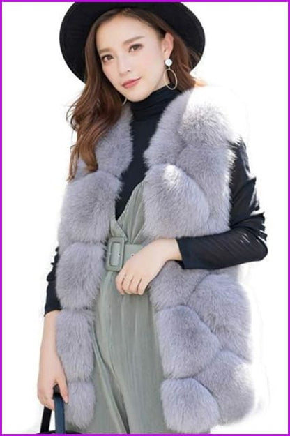 Fox Fur Gilet 70cm - Furdela