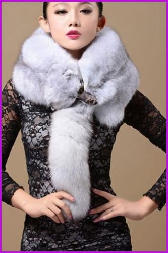 Fox Fur Luxury Collar Scarf/Shawl/Wrap Neck - Furdela Wholesale