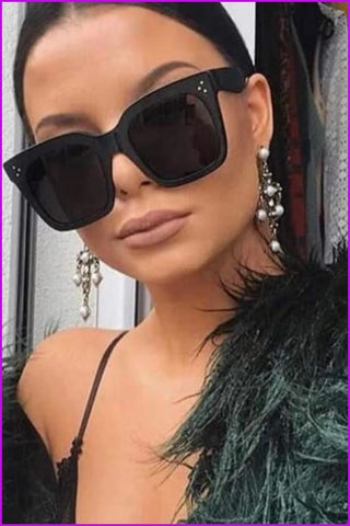 Gradient Vintage Square Sunglasses F120 - Furdela