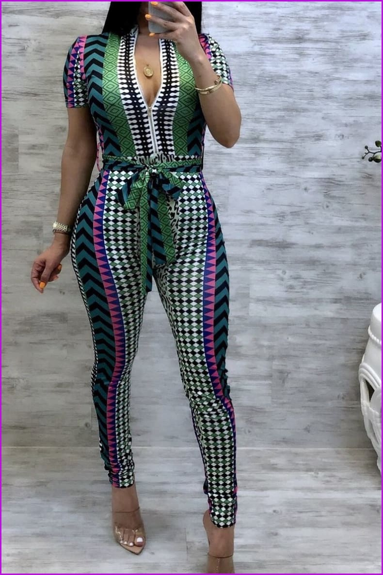 Green/Red Snake Skin Onesies Bodysuit Romper XXS-M F245 - Furdela