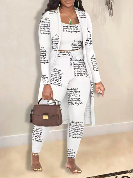 Cami Mixed Print Drawstring Three Piece Pants Set BO50103 Furdela