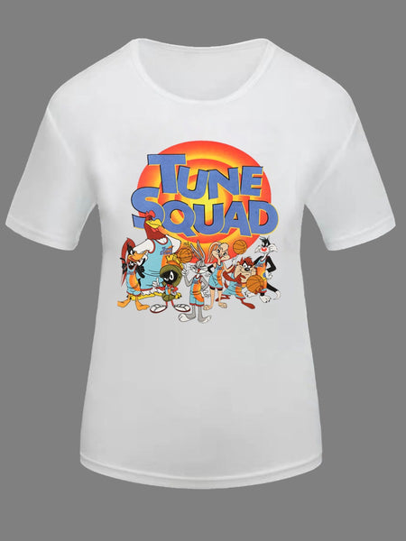 Plus Size Cartoon Letter Print Kangaroo Pocket Tracksuit Set AR7055