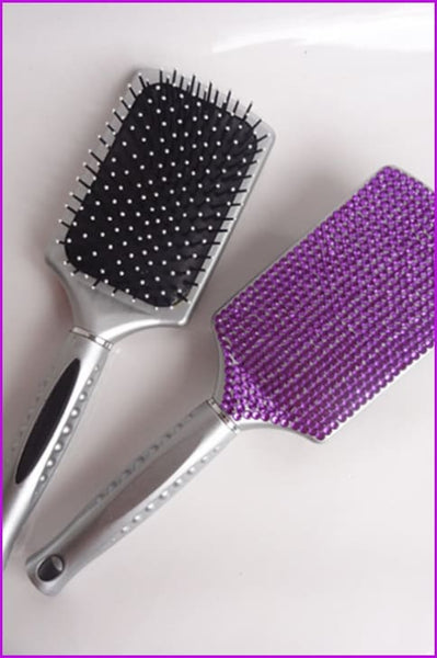Hair Brush Bomb with AB Crystal Handmade Bling Rhinestone F037 - Furdela