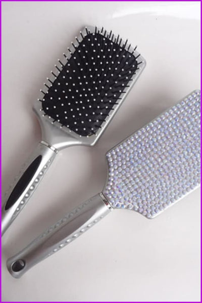 Hair Brush Bomb with AB Crystal Handmade Bling Rhinestone F037 - Furdela