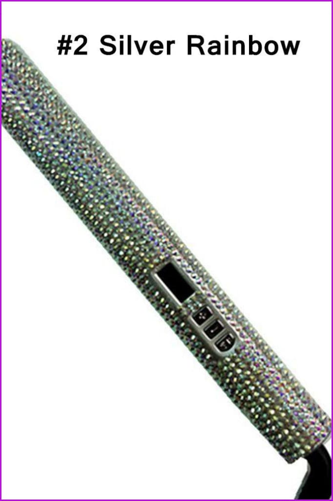 Hair Curler Curling wands with AB Crystal Handmade Bling Rhinestone - Furdela