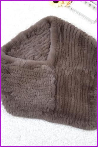 Handmade Knitted Rabbit Fur Scarf - Furdela