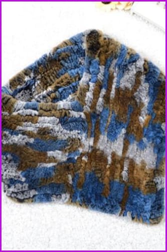 Handmade Knitted Rabbit Fur Scarf - Furdela