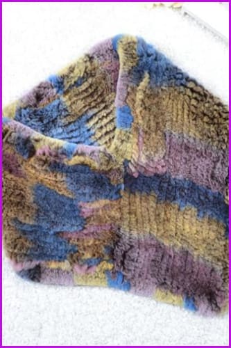 Handmade Knitted Rabbit Fur Scarf - Furdela