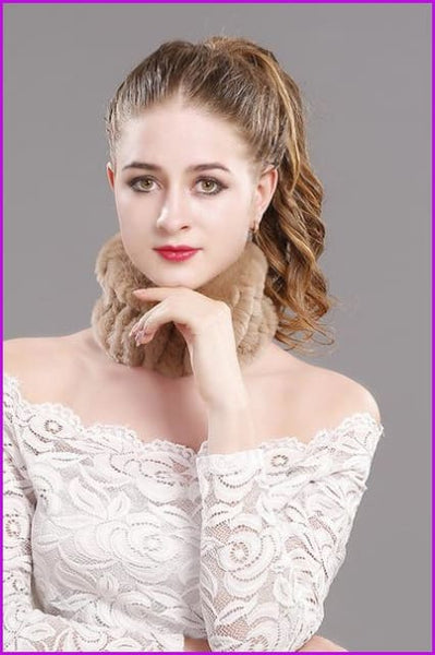 Handmade Stretch Rabbit Fur Scarf - Furdela Wholesale