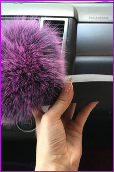 High Quality Black Mixed Purple Fox Full-Pelt Fur Sliders DF020 - Furdela Wholesale