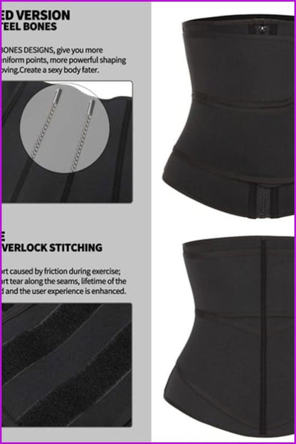 High Quality Sauna Waist Trainer Corset Sweat Waist Trainer Belt S-3XL - Furdela